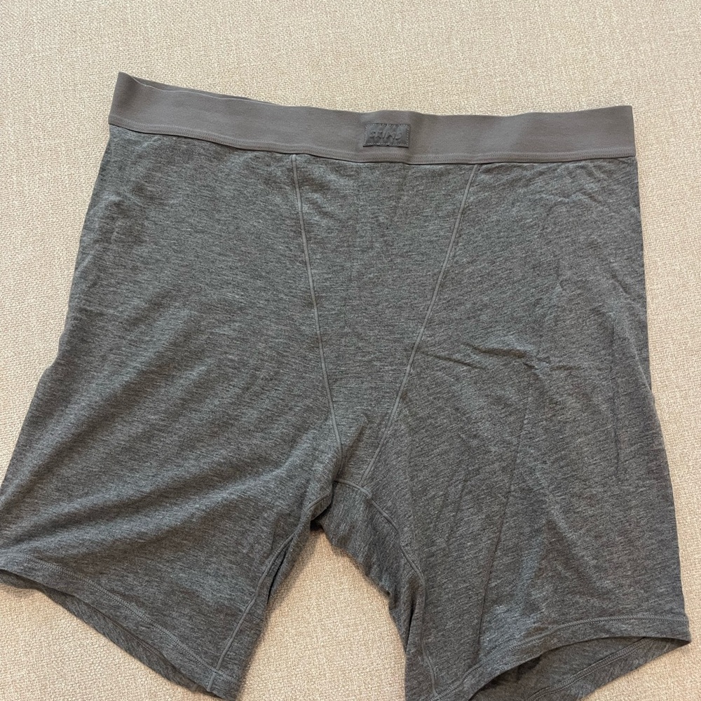 SKIMS Gray Boxer Briefs Soft Stretchy Fabric